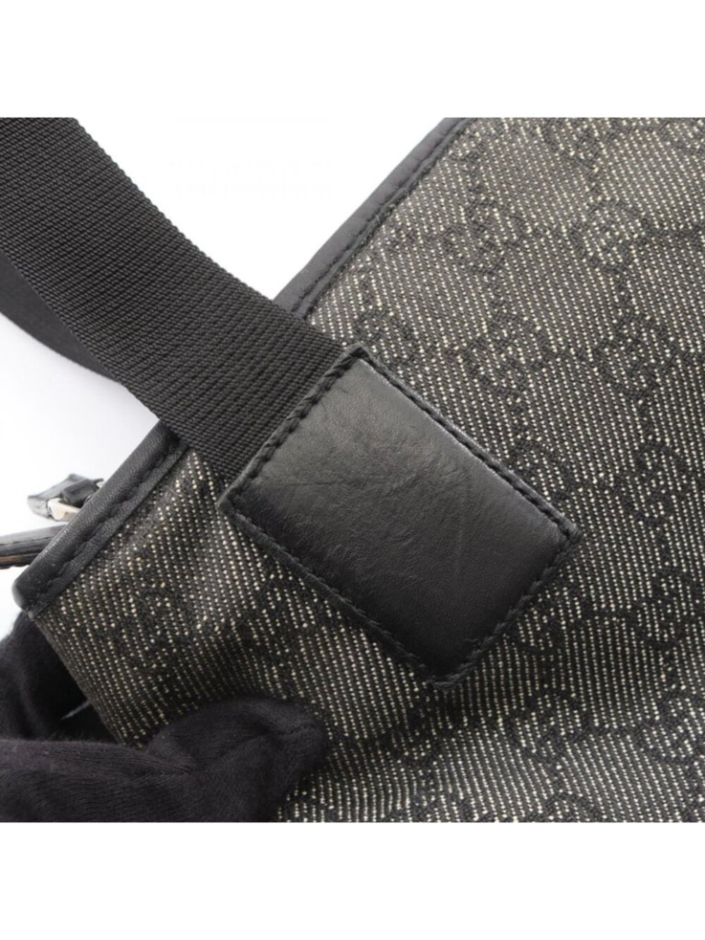 Gucci Shoulder Bag GG Canvas Gray Black - Picture 8 of 10